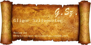 Gligor Szilveszter névjegykártya